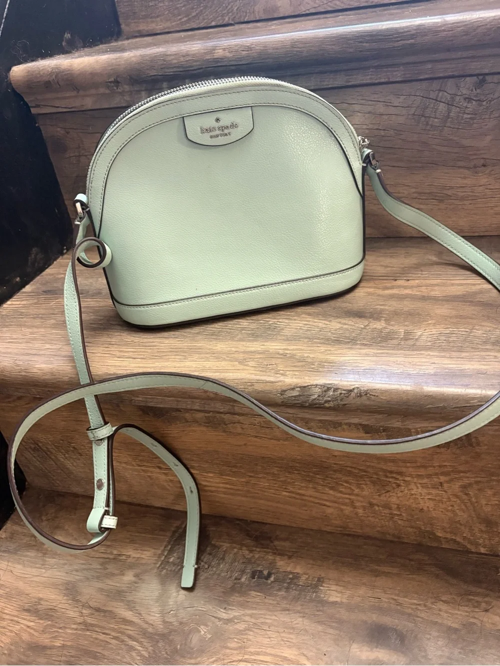 kate spade Mint Green Leather Dome Crossbody